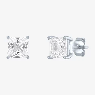 YES PLEASE! 2.5 CT.T.W. Princess Cut Lab-Created White Sapphire Stud Earrings in Sterling Silver