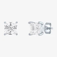 YES PLEASE! 2.5 CT.T.W. Princess Cut Lab-Created White Sapphire Stud Earrings in Sterling Silver