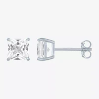 YES PLEASE! 2.5 CT.T.W. Princess Cut Lab-Created White Sapphire Stud Earrings in Sterling Silver