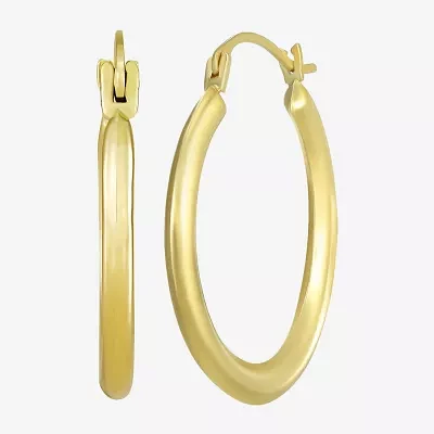 10K Gold 22mm Round Hoop Earrings