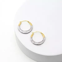 10K Gold 21mm Hoop Earrings