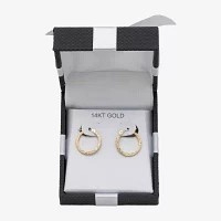 14K Gold 15mm Hoop Earrings