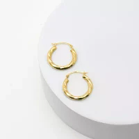 14K Gold 18mm Hoop Earrings