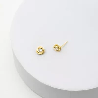 Cubic Zirconia Love Knot Earrings 14K Gold