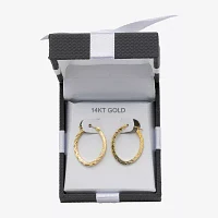 Diamond-Cut 14K Gold 18mm Hoop Earrings  