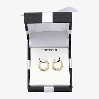 10K Gold 13mm Round Hoop Earrings