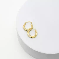10K Gold 13mm Round Hoop Earrings