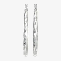 Sterling Silver 40mm Round Hoop Earrings