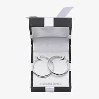 Sterling Silver 31mm Round Hoop Earrings