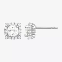 DiamonArt® 4 CT. T.W. White Cubic Zirconia Sterling Silver Round Earring Set