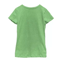 Little & Big Girls Checklist Crew Neck Short Sleeve Grinch T-Shirt