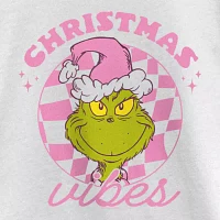 Little & Big Girls Christmas Vibes Crew Neck Short Sleeve T-Shirt