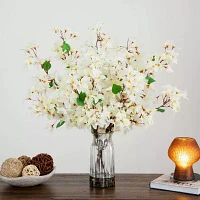 Nearly Natural 31in. White Bougainvillea Floral Arrangement