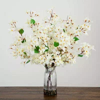 Nearly Natural 31in. White Bougainvillea Floral Arrangement