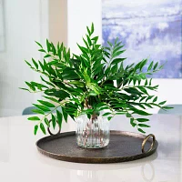 Nearly Natural 19in. Green Palmate Fern Floral Arrangement