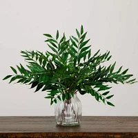 Nearly Natural 19in. Green Palmate Fern Floral Arrangement