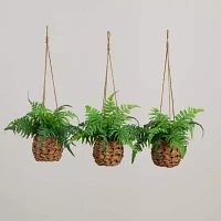 Nearly Natural 3-pc. 10in. Green Boston Fern Artificial Plant