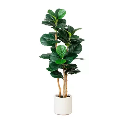 Nearly Natural 4ft. Green Fiddle Leaf Artificial Tree