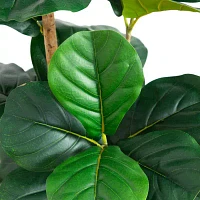 Nearly Natural 4ft. Green Fiddle Leaf Indoor Artificial Tree