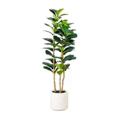 Nearly Natural 5ft. Green Fiddle Leaf Artificial Tree