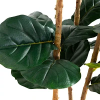 Nearly Natural 5ft. Green Fiddle Leaf Indoor Artificial Tree