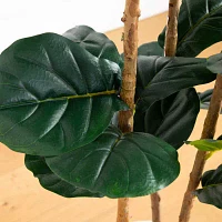 Nearly Natural 5ft. Green Fiddle Leaf Indoor Artificial Tree