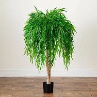 Nearly Natural 4ft. Green Willow Indoor Artificial Tree