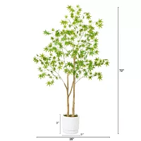 Nearly Natural 6ft. Green Maple Indoor Artificial Tree