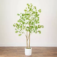 Nearly Natural 6ft. Green Maple Indoor Artificial Tree