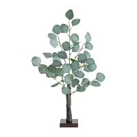 Nearly Natural 2ft. Green Lighted Eucalyptus Indoor Artificial Tree