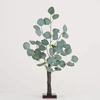 Nearly Natural 2ft. Green Lighted Eucalyptus Indoor Artificial Tree