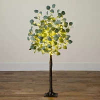 Nearly Natural 4ft. Green Lighted Eucalyptus Artificial Tree