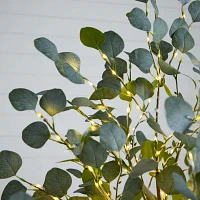 Nearly Natural 6ft. Green Lighted Eucalyptus Indoor Artificial Tree