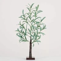 Nearly Natural 2ft. Green Lighted Olive Indoor Artificial Tree