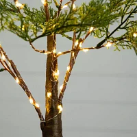 Nearly Natural 3ft. Green Lighted Cypress Artificial Tree