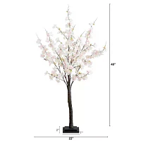 Nearly Natural 4ft. Pink Lighted Cherry Blossom Indoor Artificial Tree