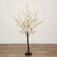 Nearly Natural 4ft. Pink Lighted Cherry Blossom Indoor Artificial Tree