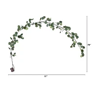 Nearly Natural 6.5ft. Green Lighted Eucalyptus Garland