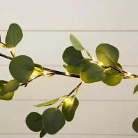 Nearly Natural 6.5ft. Green Lighted Eucalyptus Garland