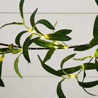 Nearly Natural 6.5ft. Green Lighted Olive Garland