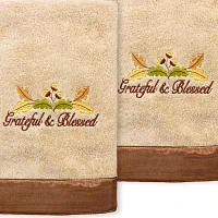 Linum Home Textiles Blessed Embroidered 2-pc. Hand Towels