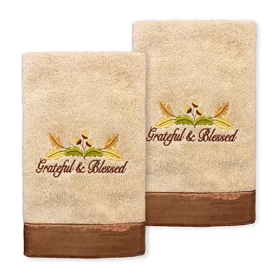 Linum Home Textiles Blessed Embroidered 2-pc. Hand Towels