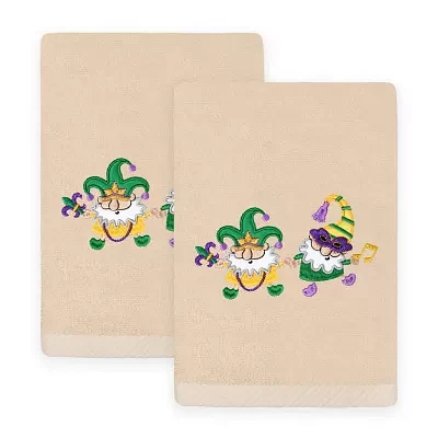 Linum Home Textiles Mardi Gras Gnomes Embroidered 2-pc. Hand Towels