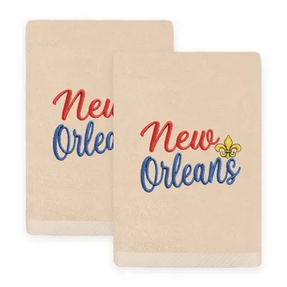 Linum Home Textiles New Orleans Embroidered 2-pc. Hand Towels