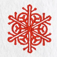 Linum Home Textiles Red Snow Flake 2-pc. Hand Towels