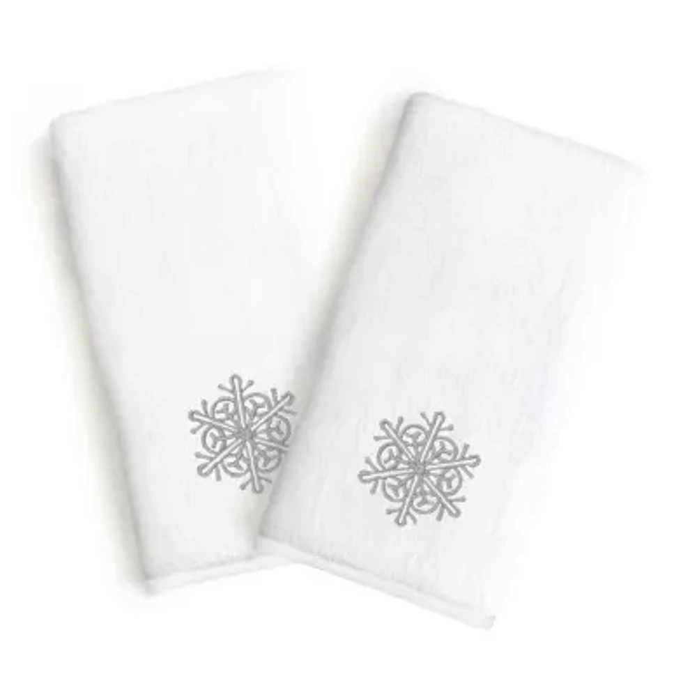 Linum Home Textiles Grey Snow Flake 2-pc. Hand Towels