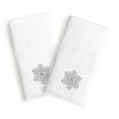 Linum Home Textiles Grey Snow Flake 2-pc. Hand Towels