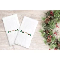 Linum Home Textiles Holly Border 2-pc. Hand Towels