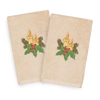 Linum Home Textiles Christmas Candles 2-pc. Hand Towels