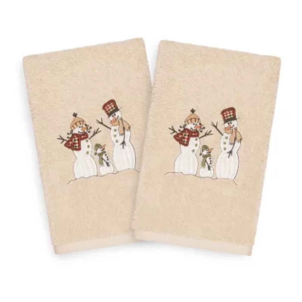 Linum Home Textiles Christmas Snow Family 2-pc. Hand Towels